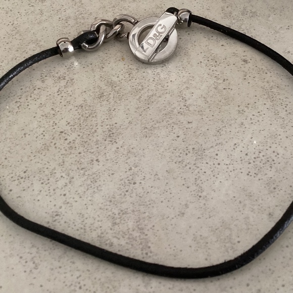 Dolce & Gabbana Jewelry - Dolce & Gabbana leather and silver necklace. Choker style offers welcome!